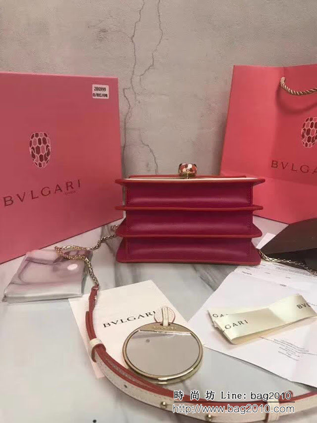 BVLGARI寶格麗 專櫃最新 閃電吊墜限量款 小牛皮三層風琴包 可手提肩背斜挎 B286999 FYD1426